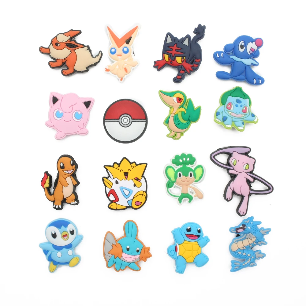 10-200pcs Potdemiel Cute Pokémon Shoe Charms For Sandals,Shoe Decoration Accessories Shoe Pins Great Gift For Men Wom image 4