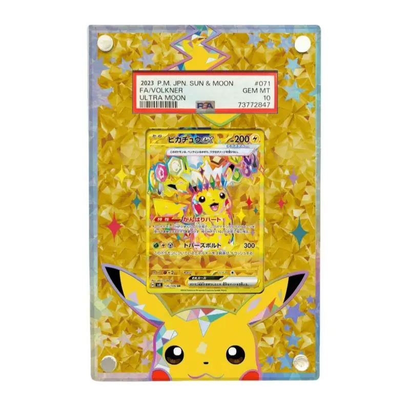 Pokemon Card Brick Qikachu Extended Painting Series PTCG Diy Acryl Actie Toy Figures Anime Game Collection Display Rack
