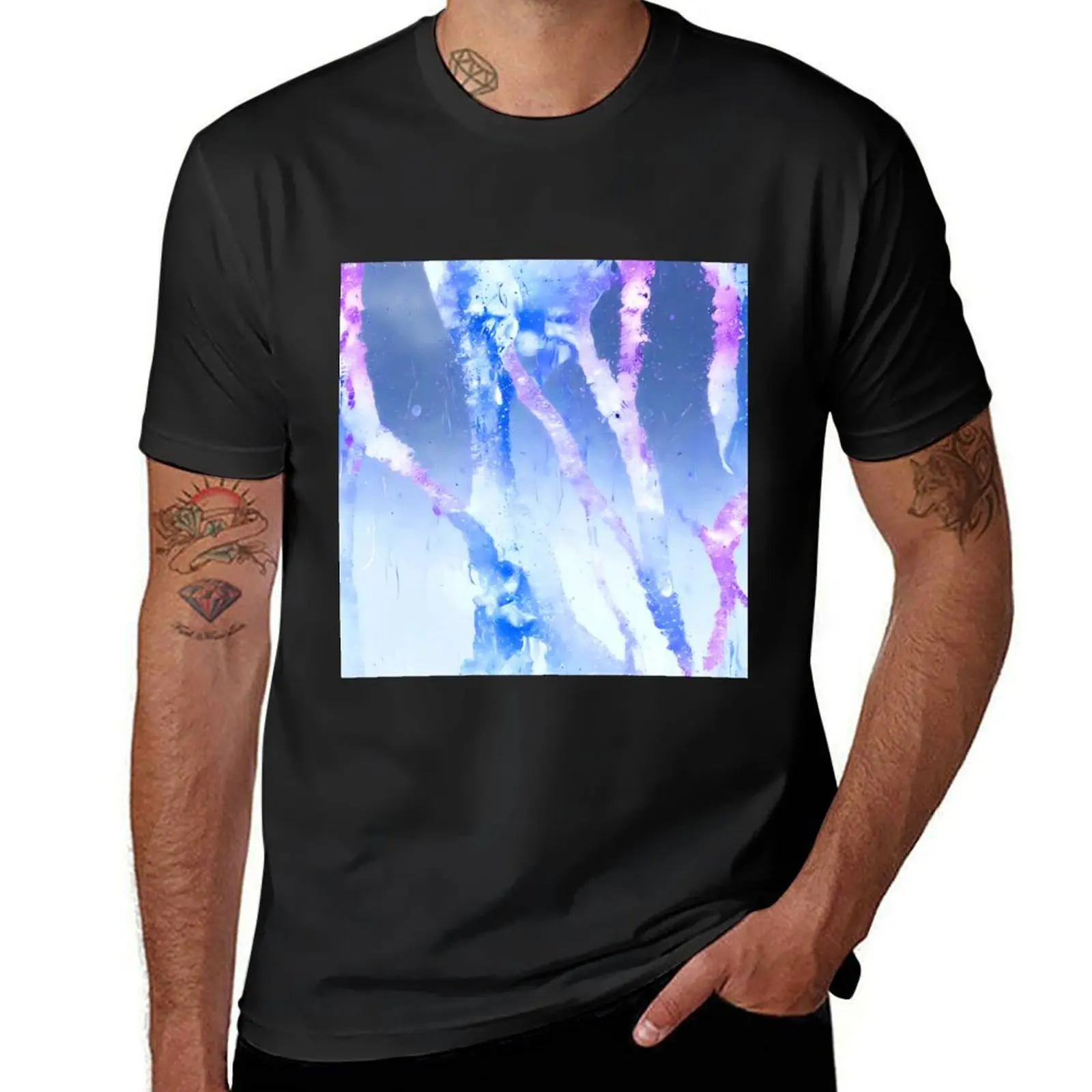 Blue&Purple Abstract Design T-Shirt blanks vintage clothes mens tall t shirts