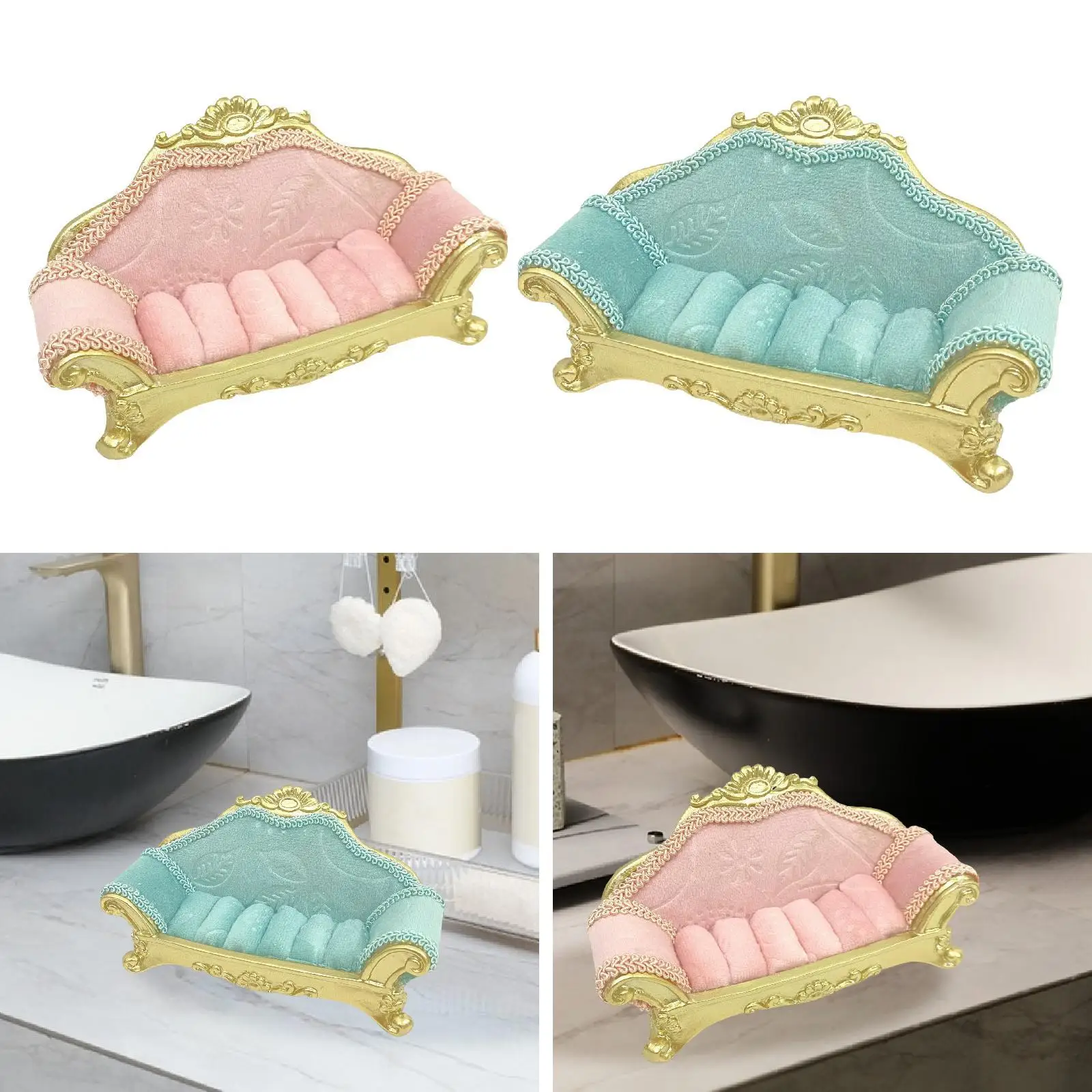 

Jewelry Ring Display Stand Earring Ring Holder Sofa Shaped Elegant Romantic Rack