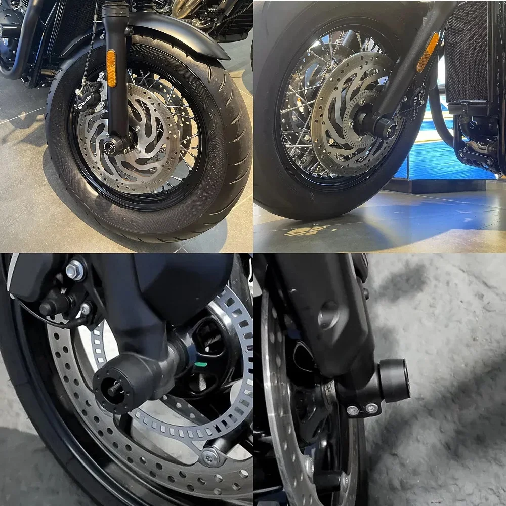 Motorcycle Front Rear Wheel Spindle Blanking Axle Fork Crash Slider Cap Hub Protector Pad For Triumph Trident 660 2021-2022