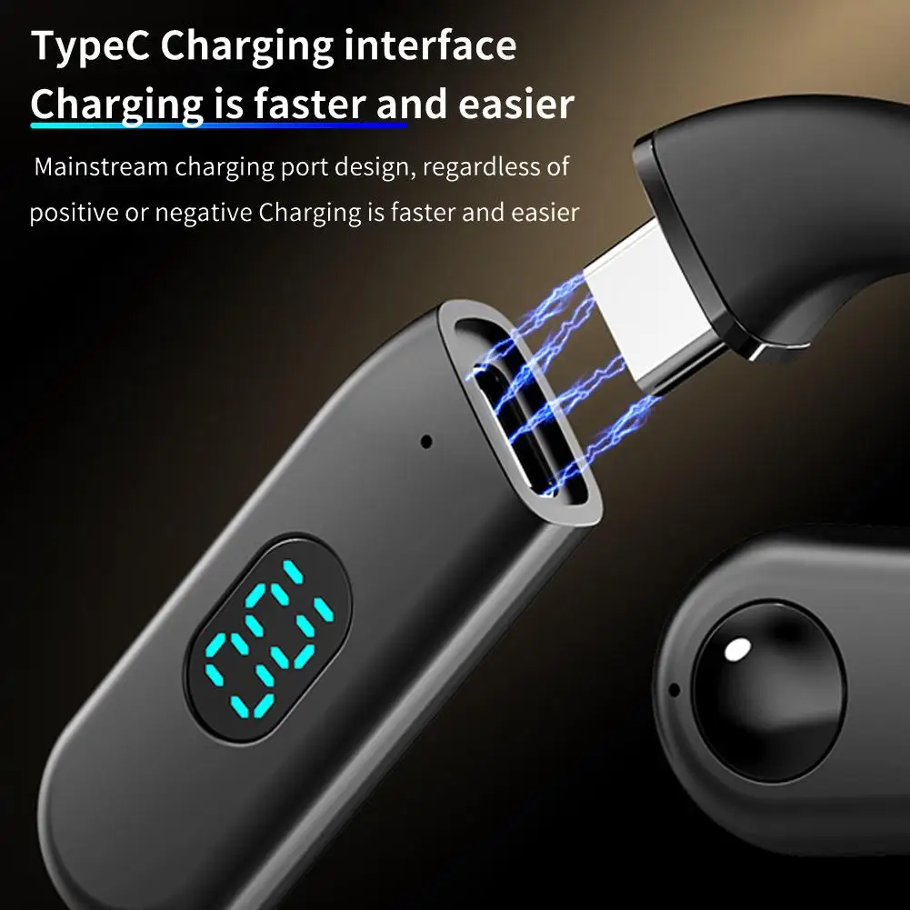 Single-ear Wireless Business Bluetooth Headset Open Earless Interchangeable Battery Rider Express Driver Mobile Universal