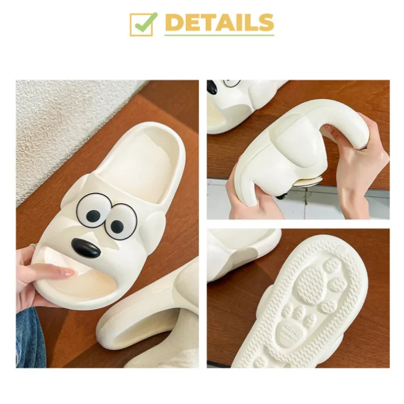 Woman House Slipper Cloud Dog Cartoon Cute Funny Puppy Sandals Men Summer Flip Flops Beach Slides Home Shoes Eva Female Male