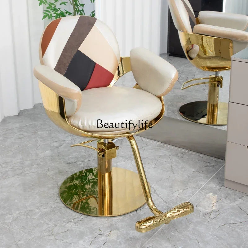 كرسي قص الشعر لصالونات التجميل الراقية كرسي حديث للصباغة الساخنة