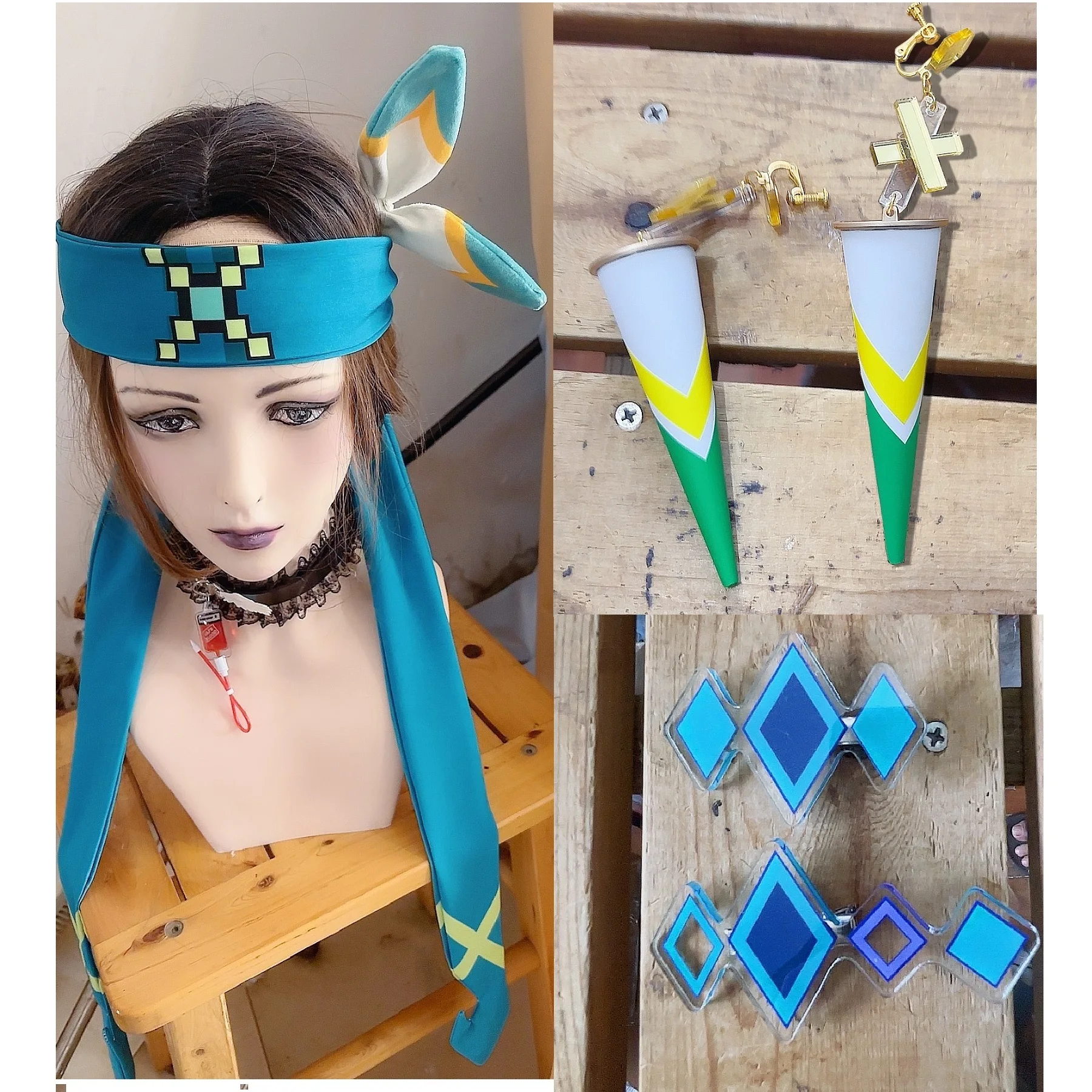 

Genshin Impact Ajaw Kinich, бандана для волос, шарф, лента, шпилька, серьги, головные уборы, реквизит для косплея Natlan Mavuika Xbalanque