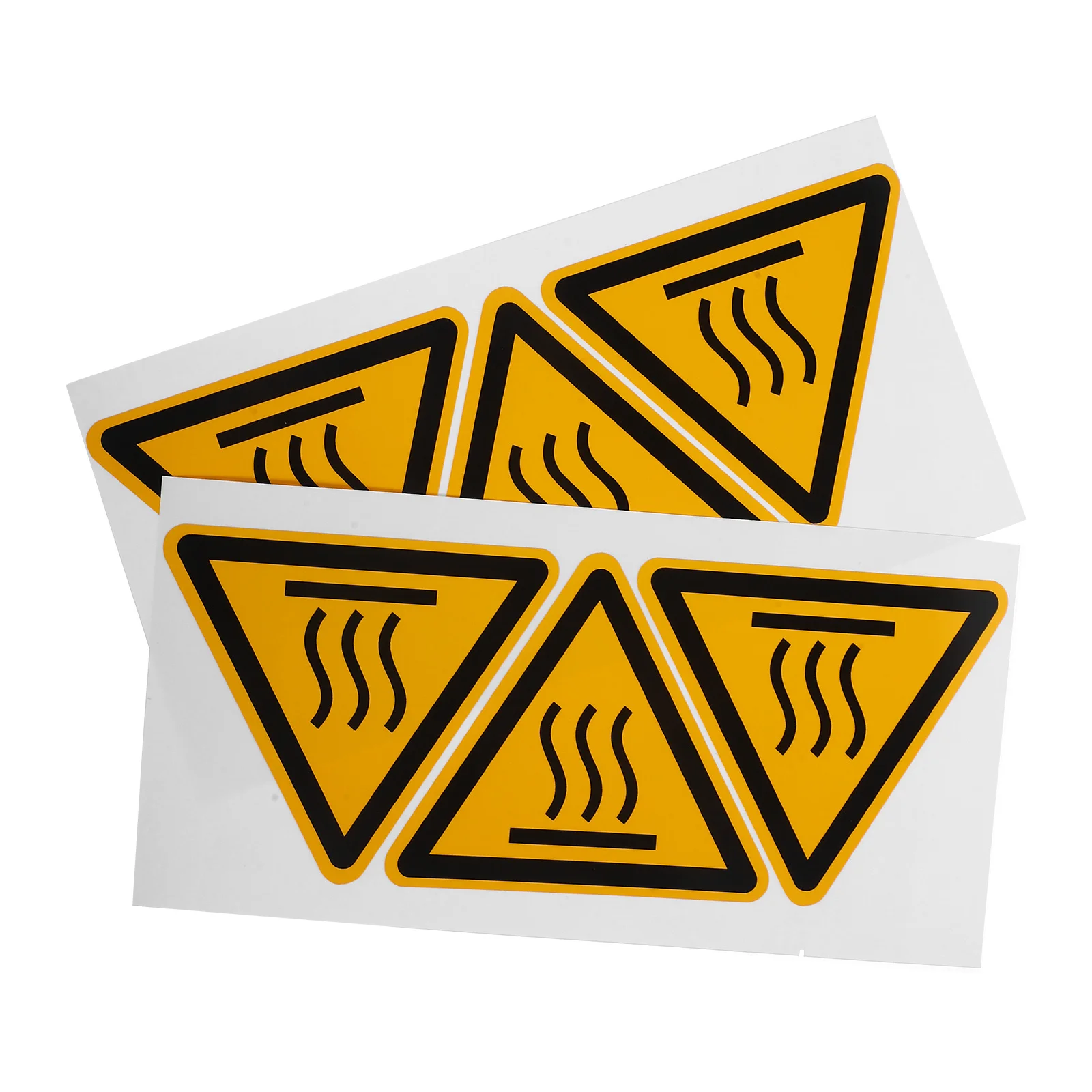 6pcs Warning Label Stickers High Temperature Do Not Touch Sign Decals Caution Hot Surface Safety Stickers For Indoor Outdoor
