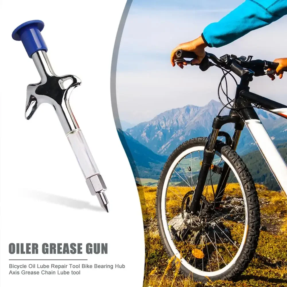 1-8PCS Bicycle Grease Gun Mini Nozzle Syringe Bicycle Accessories Aluminum Alloy MTB Bike Bearing Hub Grease Syringe