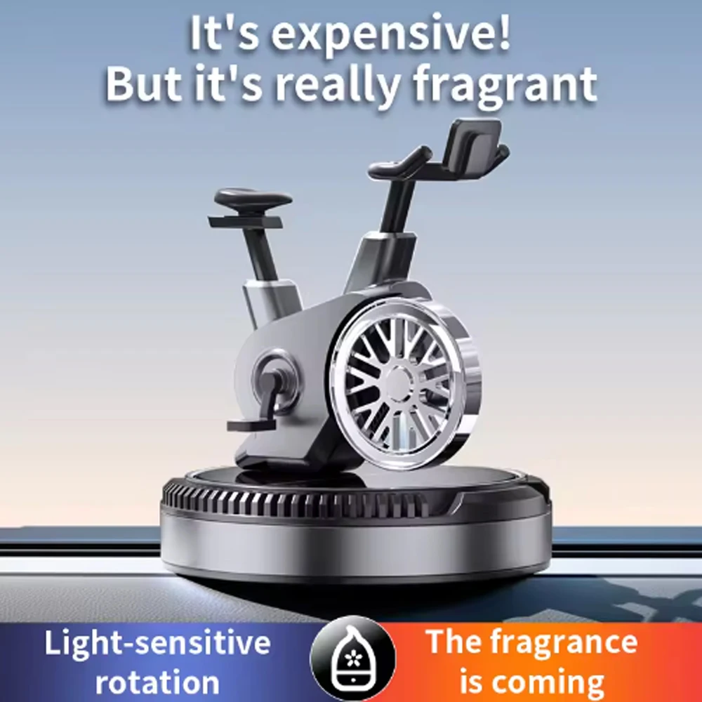 

Автомобильная ароматерапия 2025, новая мужская солнечная вращающаяся креативная динамическая велосипедная высококачественная внутренняя центральная консоль, удобная установка