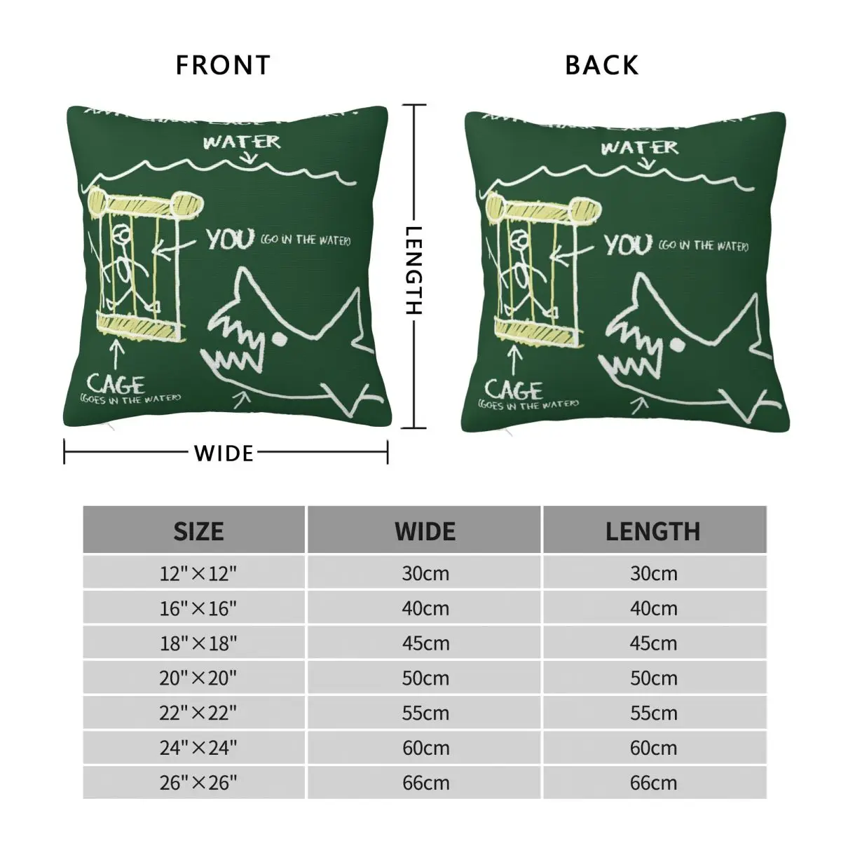 Jaws Farewell And Adieu Pillowcase Polyester Linen Velvet Pattern Zip Decor Pillow Case Room Cushion Cover