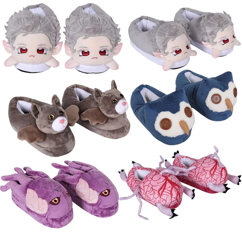 Baldurs Cos Gate Mindflayer Intellect Devourer Cosplay Astarion Plush Slippers Owlbear Tressym Winged Cats Tara Plush Shoes