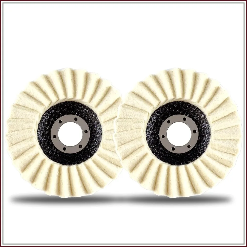 

Wool Felt Flap Polishing Disc for Angle Grinder, 4.5 Inch, Metal Marble Stone Furniture Car Wax