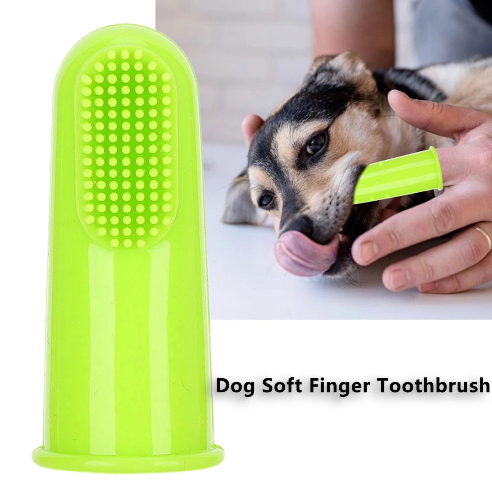 10PCS Dog Soft Pet Finger Toothbrush Teeth Cleaning Bad Breath Care Nontoxic Silicone Tooth Brush Tool Dog Cat Cleaning Supplies