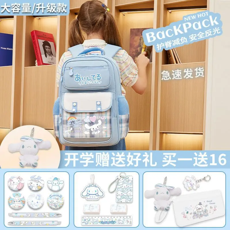 Sanrio Cinnamoroll Babycinnamoroll Schoolbag StudentLarge Capacity Burden-Free Spine-Protective Backpack ChildrenCampus Backpack