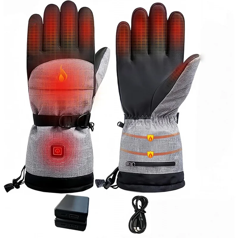 

Heated Gloves for Men & Women – 3-Speed Rechargeable, Waterproof Windproof Wear-Resistant, Ideal for Skiing Cycling Hiking