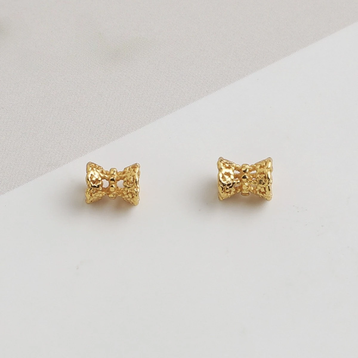 

5 шт. позолоченные стерлингового серебра 925 пробы, двусторонние цветочные бусины, бусины-разделители для изготовления ювелирных изделий