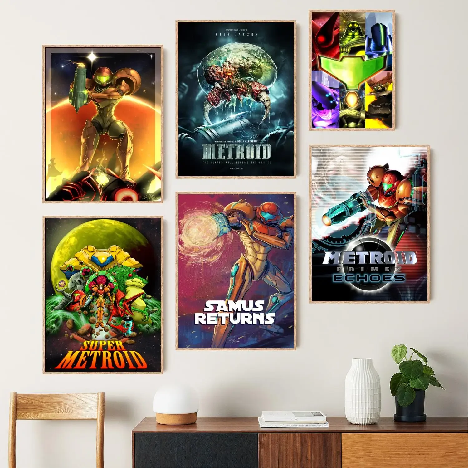 Metroid Prime Video Game Canvas Art Poster and Wall Art, Picture Print, Modern Family Bedroom Decor, Posters