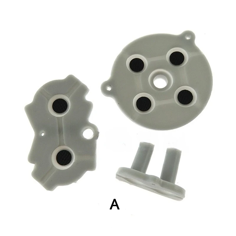 Yuli 1ชุดสำหรับ GBA ปุ่มเปลี่ยนปุ่มกาวนำไฟฟ้า GBA แผ่นยางปุ่มแผ่นรองปุ่ม