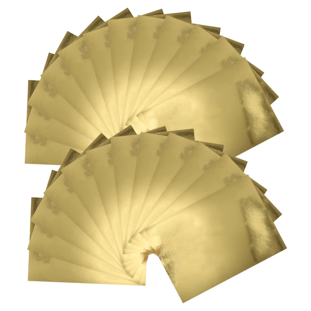 Cartulina metálica brillante hecha a mano para álbum de recortes, 60 uds., para niños, proyectos de manualidades Diy, hojas de Arte de aluminio, papel de construcción dorado