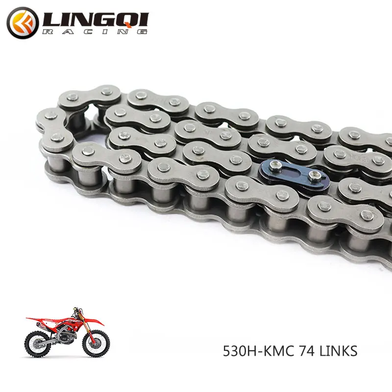 LYNNCHI Motorcycle 530 530H-KMC 74 Links Chain Drive Chains O-ring Mater Link For ATV Quad Pit Dirt Bike Go Kart Accessories