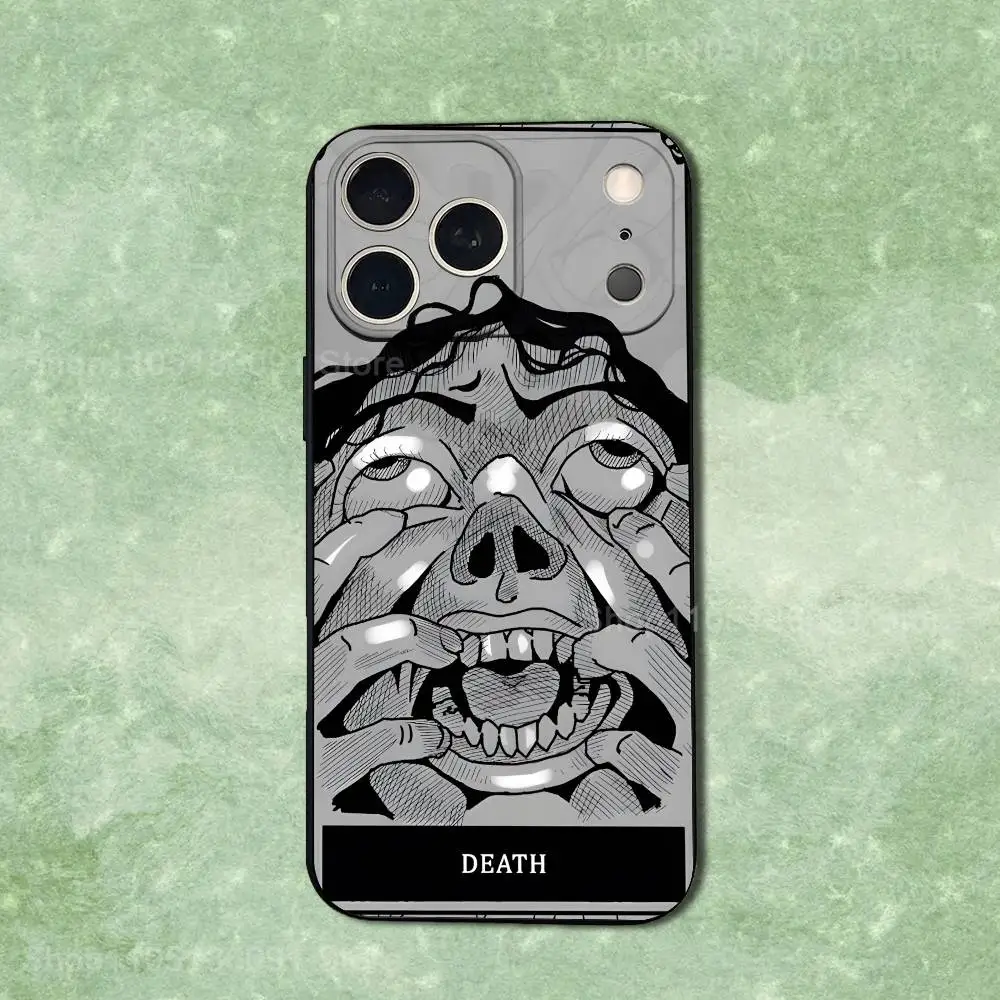 Funda de teléfono con cartas de Tarot Art Belief Fear para iPhone 14,13,17,12,11,16,15,Plus,Pro Max,XS,X,XR,SE,Mini, funda negra de silicona suave