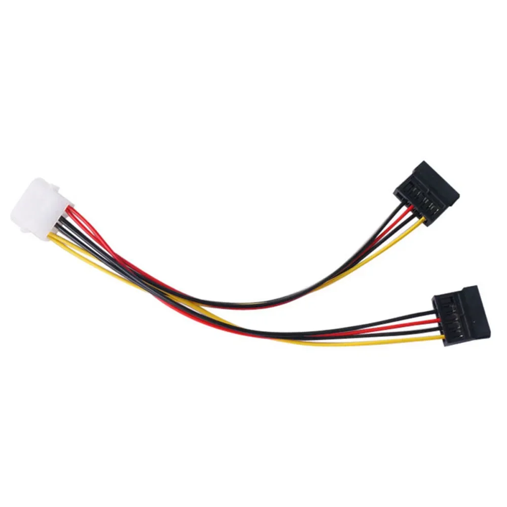 

Molex IDE 4pin Female Power to 2pcs SATA Power Cable Serial SATA 15pin Female Supply for HDD power cable