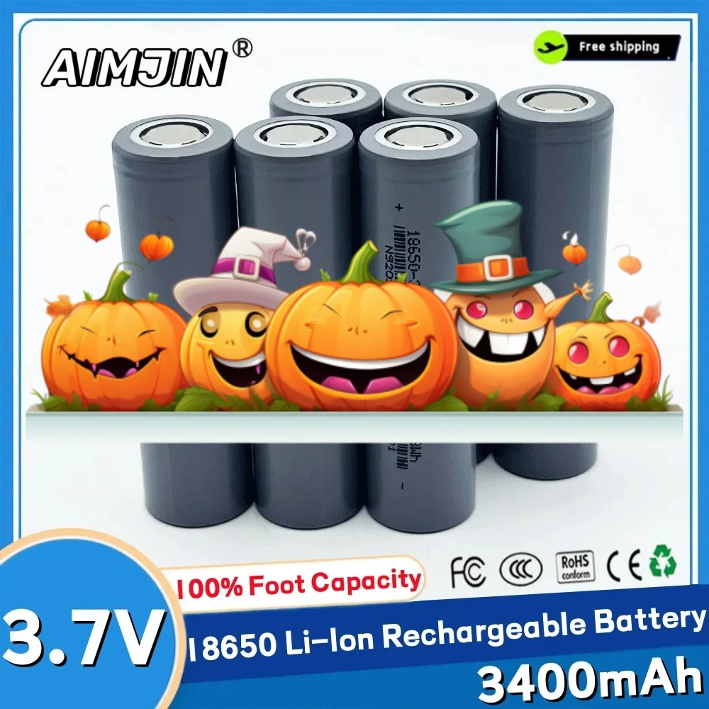 

new product 3.7V 18650 3400mAh rechargeable lithium battery battery 18650 3.7V universal battery Samsung/LG/Panasonic/Son
