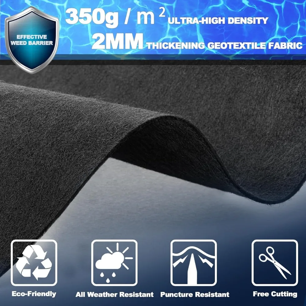 

350G/M² Thicker Pool Liner Pad for Above Ground Swimming Pools,24 Ft Round Under Pool Padding, Durable Geotextile Material