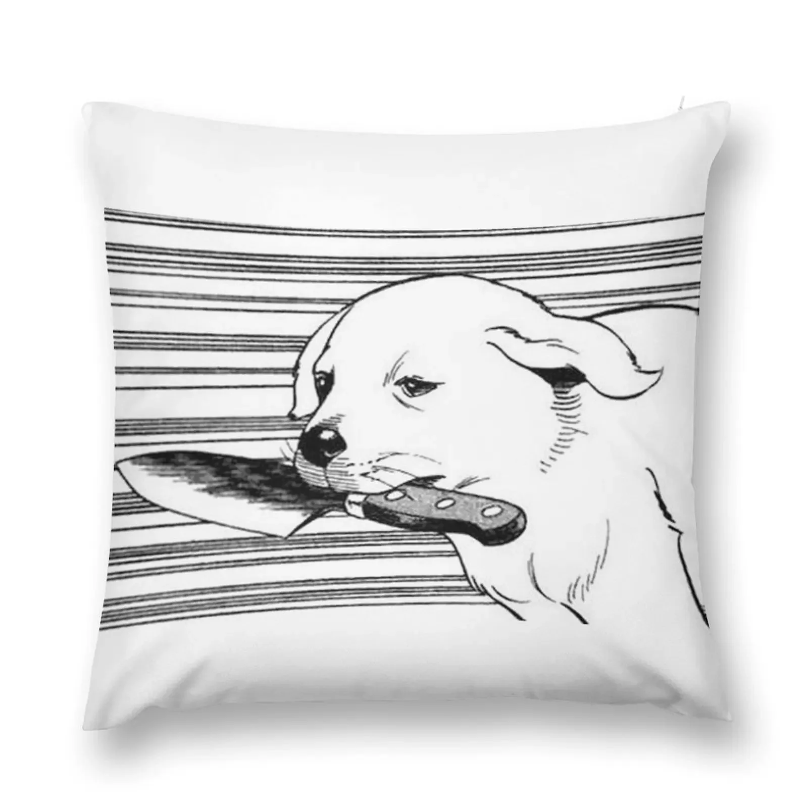 Knife Dog Throw Pillow Custom Cushion Cushions For Sofa christmas cushions covers Christmas Pillow Cases pillow