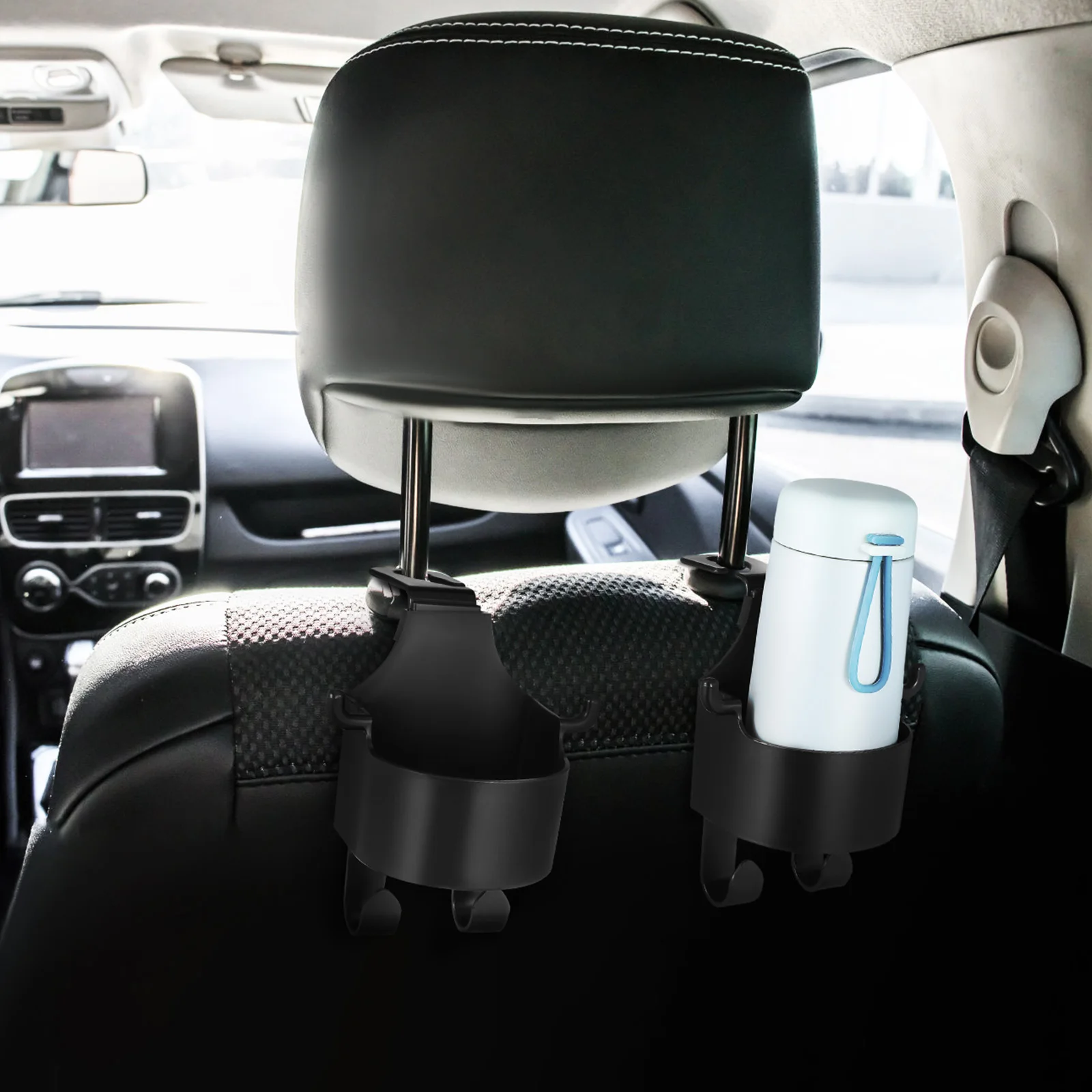 

2 Pcs Car Cup Holder Back Seat Drink Bracket Extender Plastic Holders Beverage Rack For Cars Sturdy Material Creative Design