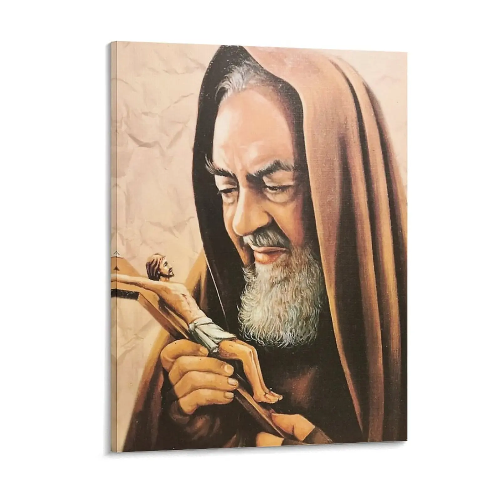 Saint Padre Pio St. Padre Pio Itália de Pietrelcina Esperança e não se preocupe Pintura em tela Placas impressas Placas de pub Sinal de lata