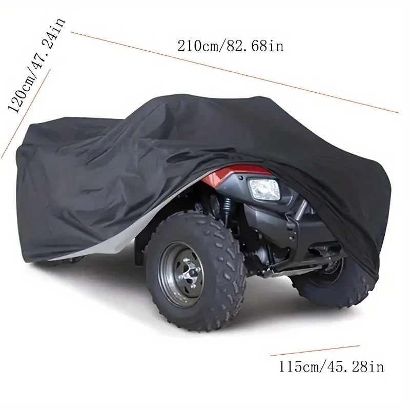 دراجة رباعية ATV/TUV غطاء عالمي 210D مقاوم للماء دراجة نارية مركبة سكوتر كارت دراجة نارية مقاومة الغبار UV الثلوج حامي