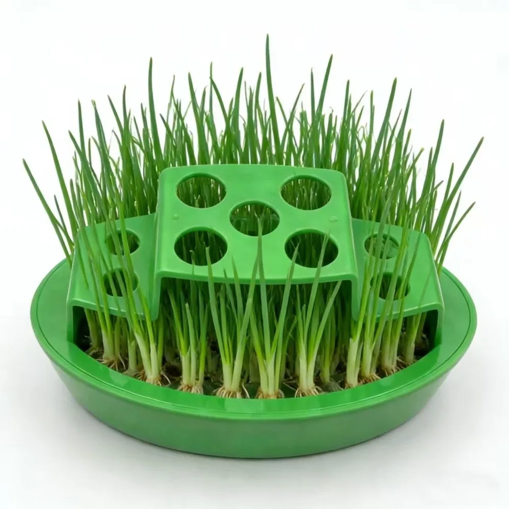 Maceta Hidropónica de 9 Ranuras, Plástico, Riego Automático, Bandeja para Semillas de Cebolleta, Regeneración a Largo Plazo, Depósito de Agua Integrado
