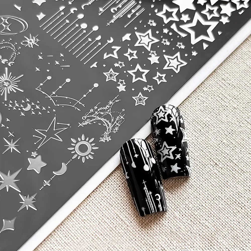 1 Stück Französische Spitze Blumen Schmetterling Nagelkunst Stempelplatte Vintage Mandala Blumenmuster Nagelschablone DIY Hochzeit Maniküre Druckwerkzeuge – Detail 5