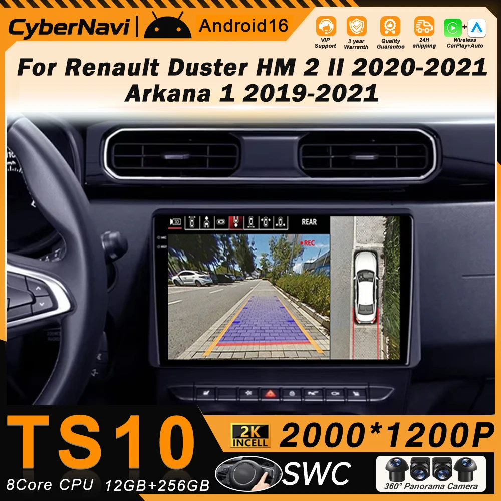

Android Auto для Renault Duster HM 2020-2021, Arkana 2019-2021, беспроводной CarPlay, автомобильная магнитола с GPS, RDS, Wi-Fi, Bluetooth, 4G, мультимедийная система