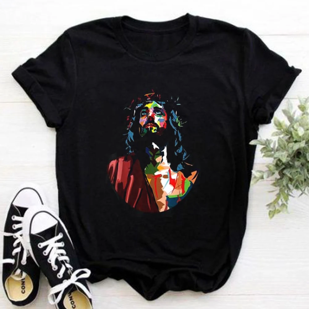 Jesus Changed My Life Women\'s Comfortable Casual T Shirts Short Sleeve Round Neck Summer Christian Faith T Shirts