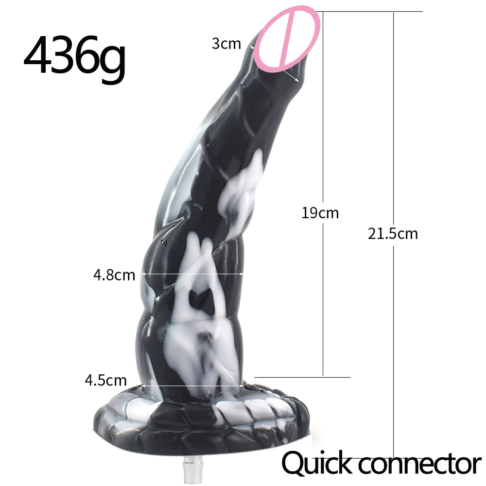 DTSUDU Silicone Animal Dildo for Vac-U-Lock Sex Machine Attachments Alternative Dildo Quick Plug Love Machine Accessories