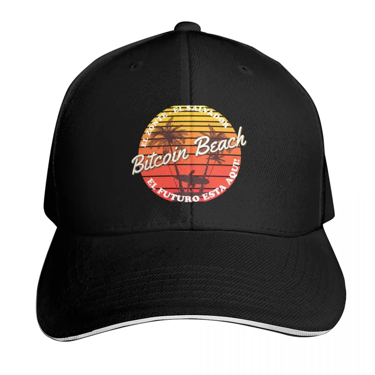 Bitcoin Beach, El Zonte, El Salvador, El Futuro Esta Aqui! Baseball Cap Men Women Casual Summer Sport Sun Cap