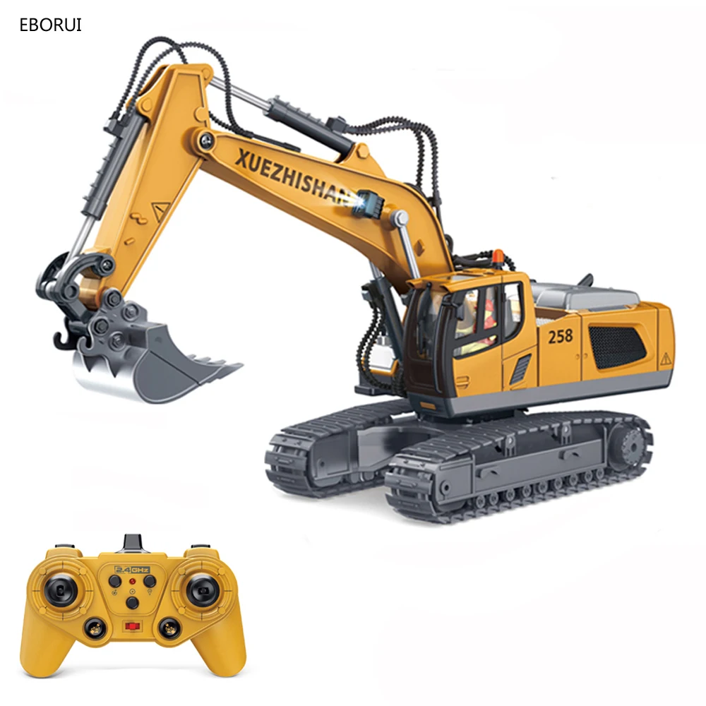 

EBORUI B1035 RC Excavator 2.4Ghz 11CH 1:20 Mini RC Truck Rechargeable Simulated Excavator with Light & Music Gift Toy for Kids