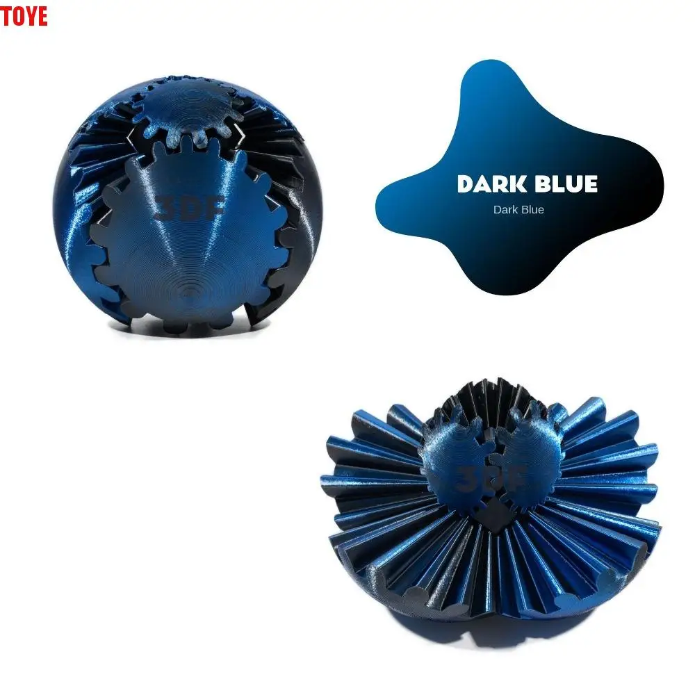 

Eye-catching 3D Gear Ball Gear Sphere Relaxing 3D Printed Gear Ball Sensory Lightweight Deformation Spin Ball Desk Toy