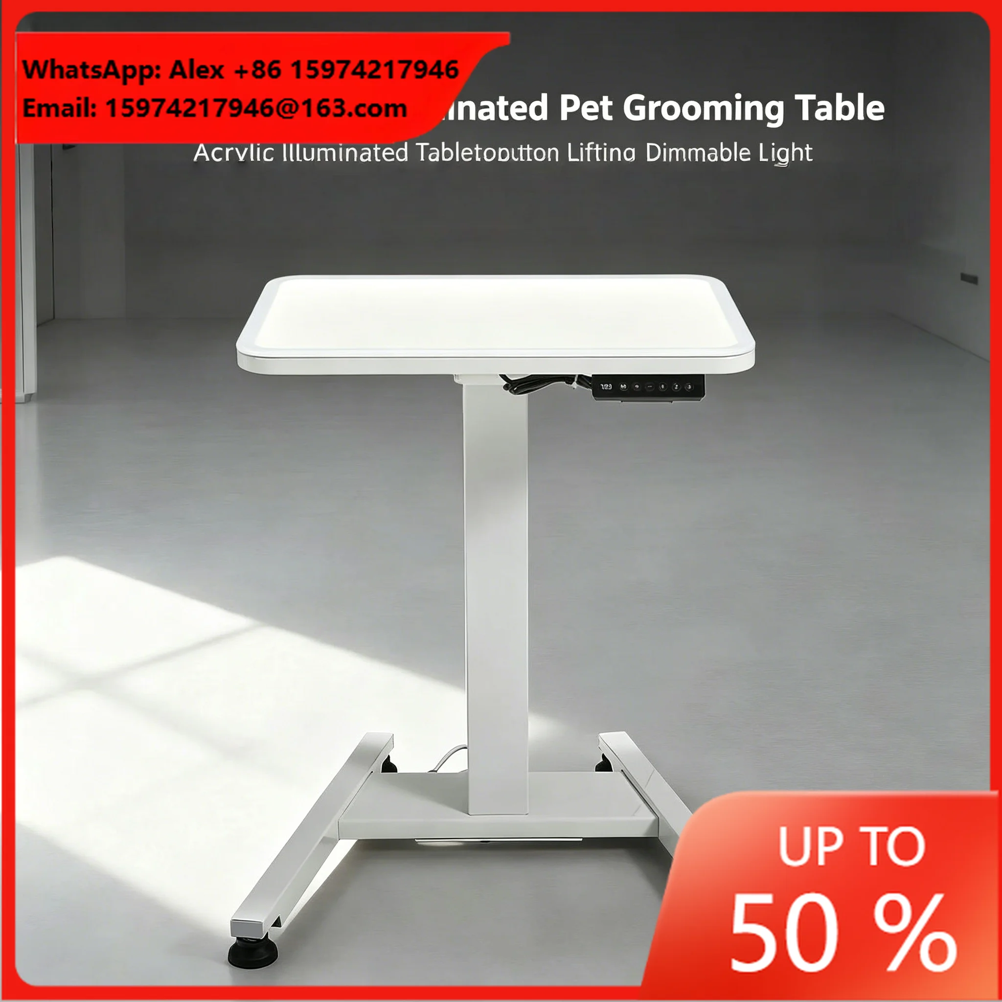 USMILEPET Modern Luminous Electric Lifting Table Pet Grooming Table For Pet Beauty Salon Pet Grooming Equipment For Cats Dogs