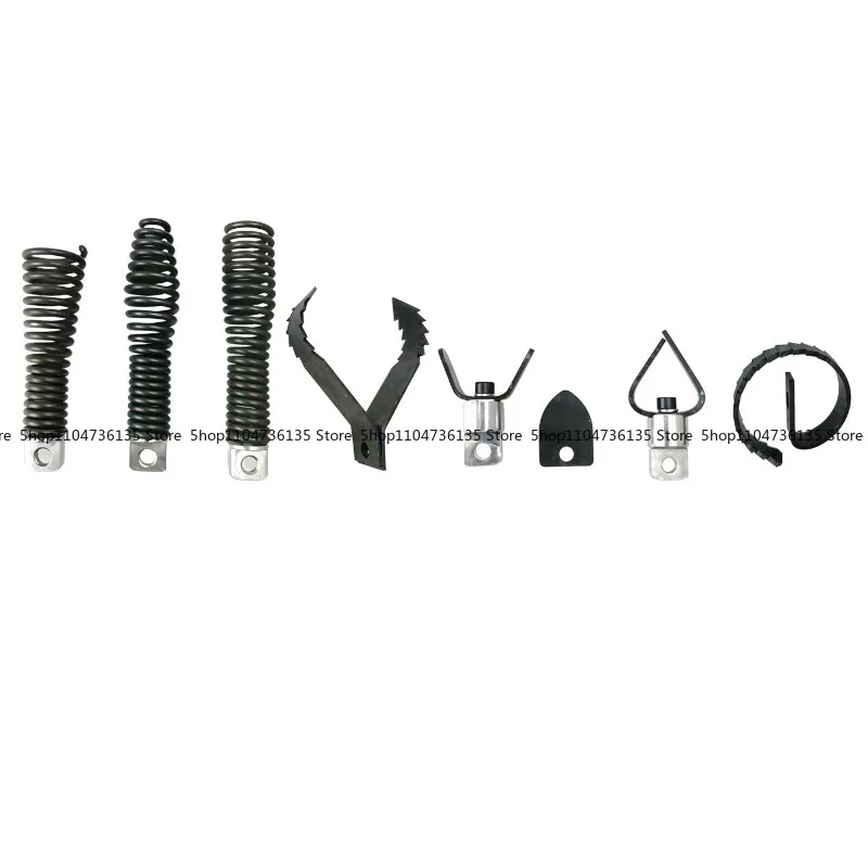 Pipe dredging spring connector, sewer electric dredging machine cutter head, pipe cleaning machine quick connector
