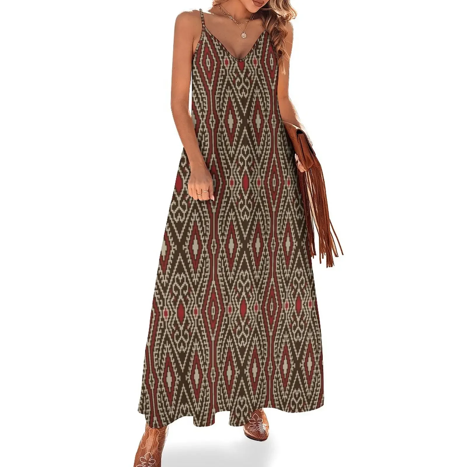 

Ethnic Filipino Tribal Pattern - Tinalak 1 Sleeveless Dress african dresses for woman luxury women's party dress evening prom