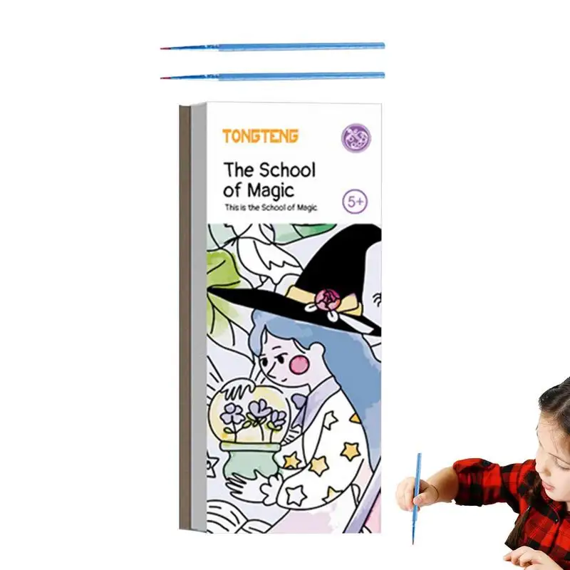 جيب كتاب التلوين للأطفال كتاب اللوحة المائية للأطفال الصغار الأطفال ق التلوين والكتب النشاط مع القلم 20 ورقة/كتاب