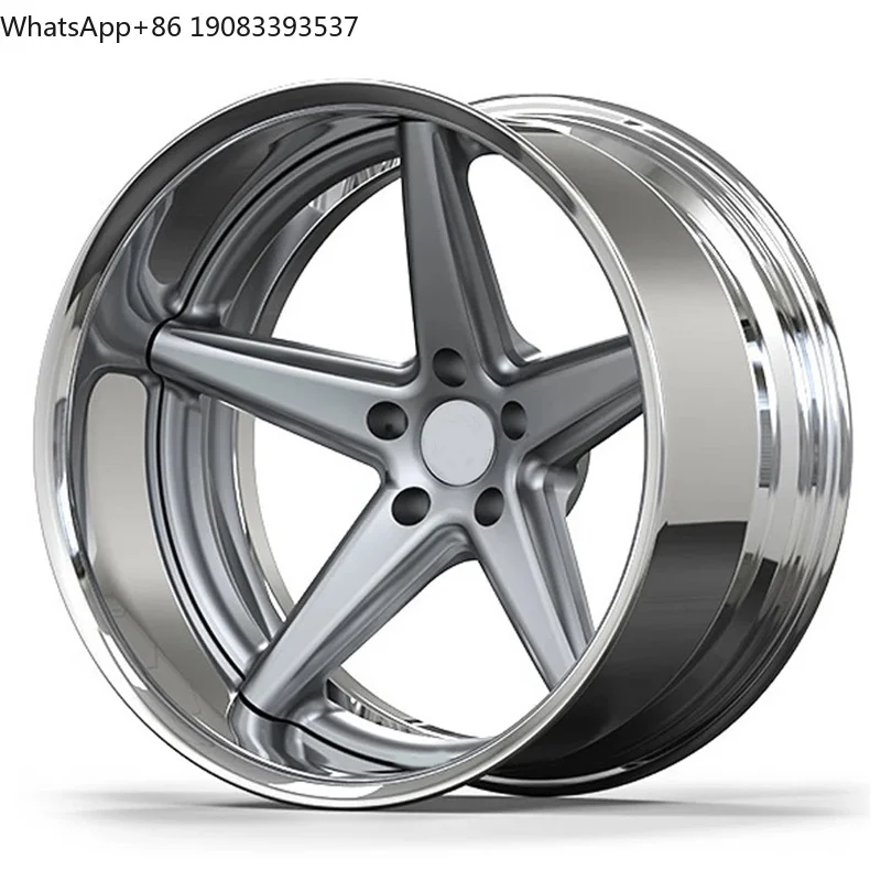 Custom 2-piece Forged Alloy Wheels 18 19 20 21 22 23 24 26 Inch 5 Star Chrome Deep Dish 5x114.3 Car Wheels for Honda Civic Sport