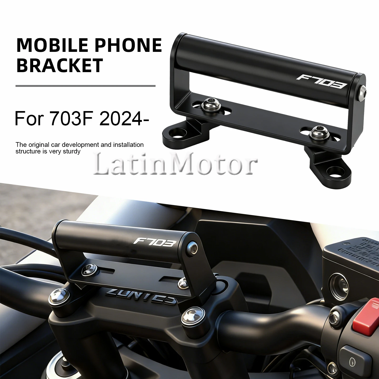 Best Seller Motorcycle Handlebar Crossbar For ZONTES 703F  703 F Multifunctional Phone GPS Navigation Mount Extender Accessories