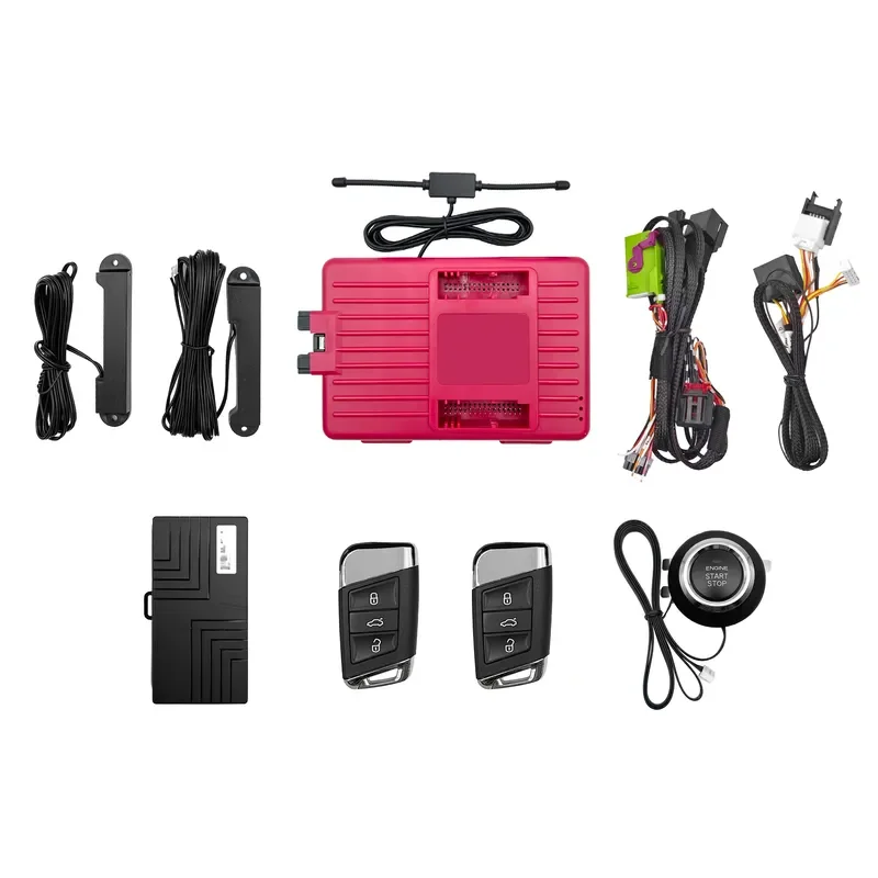 Push Button Start Stop Engine Ignition Starter System for 15-18 Golf 7 Add Engine Push Start Dedicated Harness Plug and