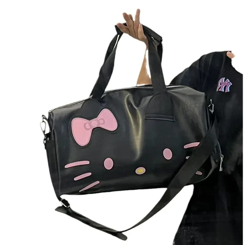 Kawaii Sanrio Hello Kitty Travel Tote Girls Cute Large Capacity Portable Gym Bag Travel Messenger Bag Gift