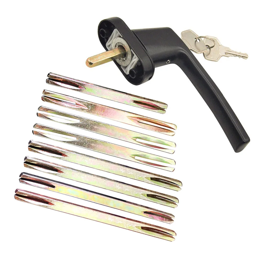 

1 шт., 85-130 мм, квадратный шпиндель, 8 мм, оцинкованная ручка для двери, окна, железный квадратный штифт, замок с отпечатком пальца, квадратная ось, квадратная полоса