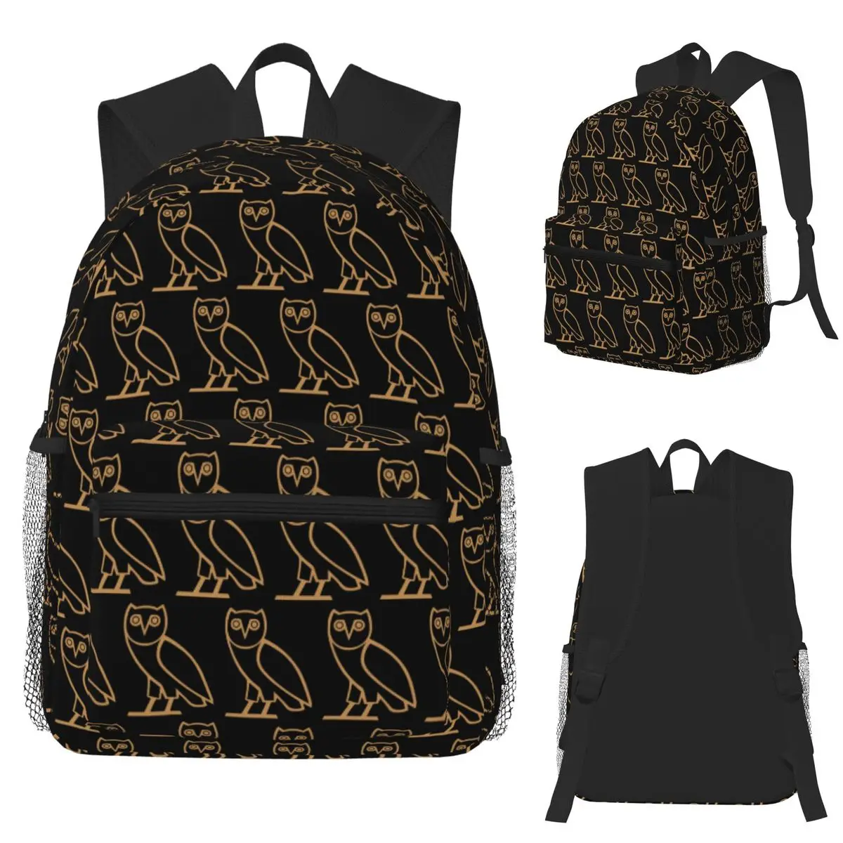

October's Very Own Drake's Owl Student Backpack School Bag Hiking Travel Daypack for Boys Girls Bookbag Shoulder Bags