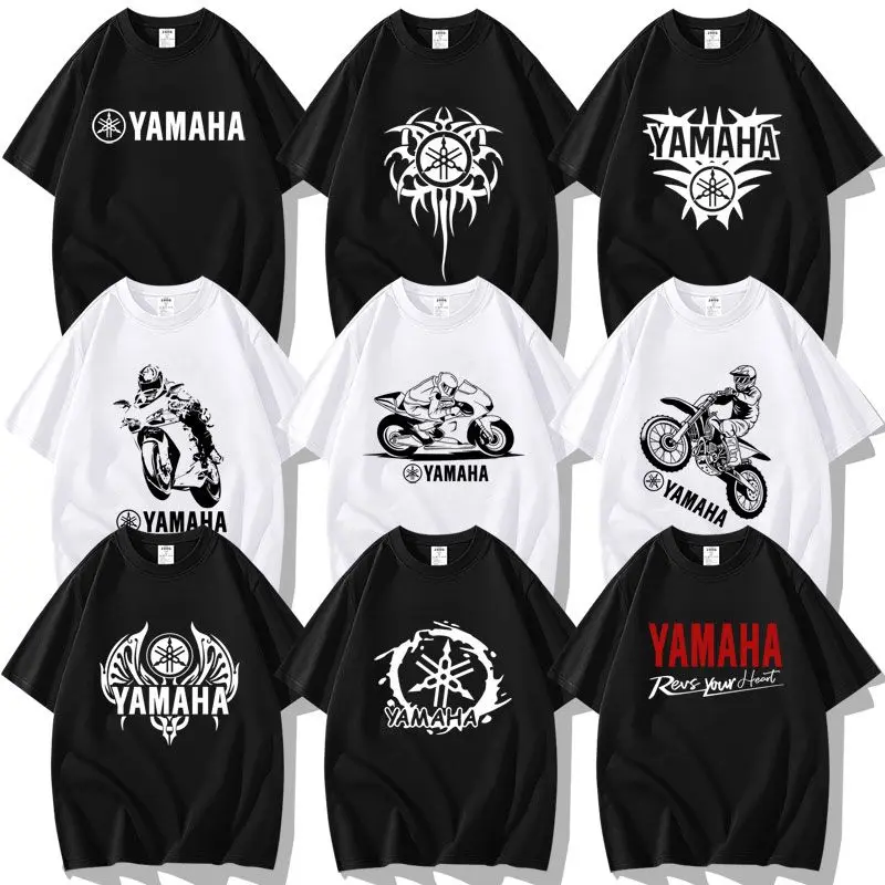 

Футболка YAMAHA для езды на мотоцикле по бездорожью, футболка с короткими рукавами, базовая футболка